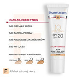 Pharmaceris F, afdekkende vloeistof voor vasculaire huid SPF 20, nr. 10, porselein, 30 ml