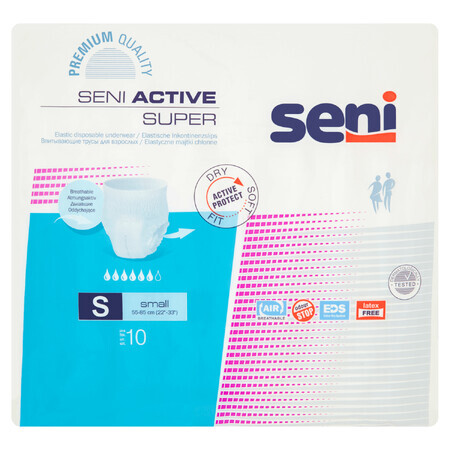 Culotte absorbante SENI ACTIVE, Super Small, 10 pièces