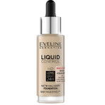 Eveline Cosmetics Liquid Control HD, fond de teint matifiant, n° 015, Vanille Légère, 32 ml