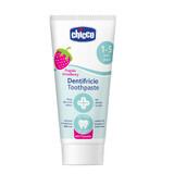 Chicco, fluoridevrije tandpasta, na 12 maanden, aardbeiensmaak, 50 ml