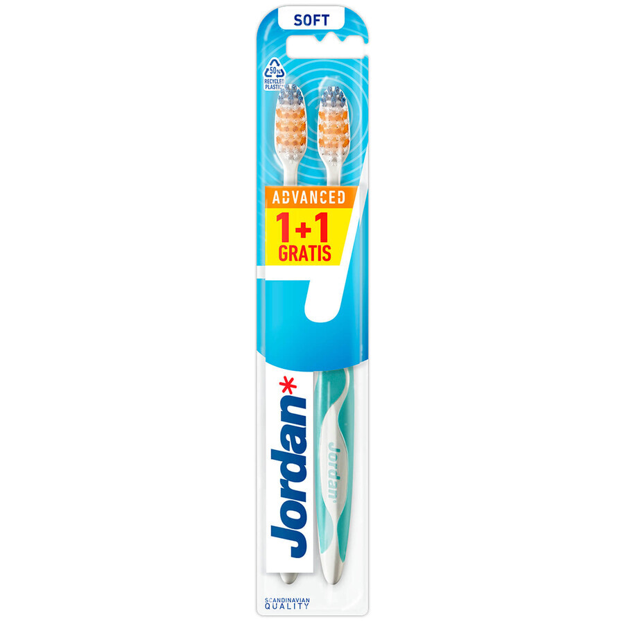 Jordan Advanced, Soft, brosse à dents, 2 pièces