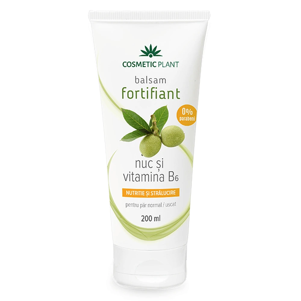 Kräftigende Spülung mit Walnuss und Vitamin B6 für normales und trockenes Haar, 200 ml, Cosmetic Plant
