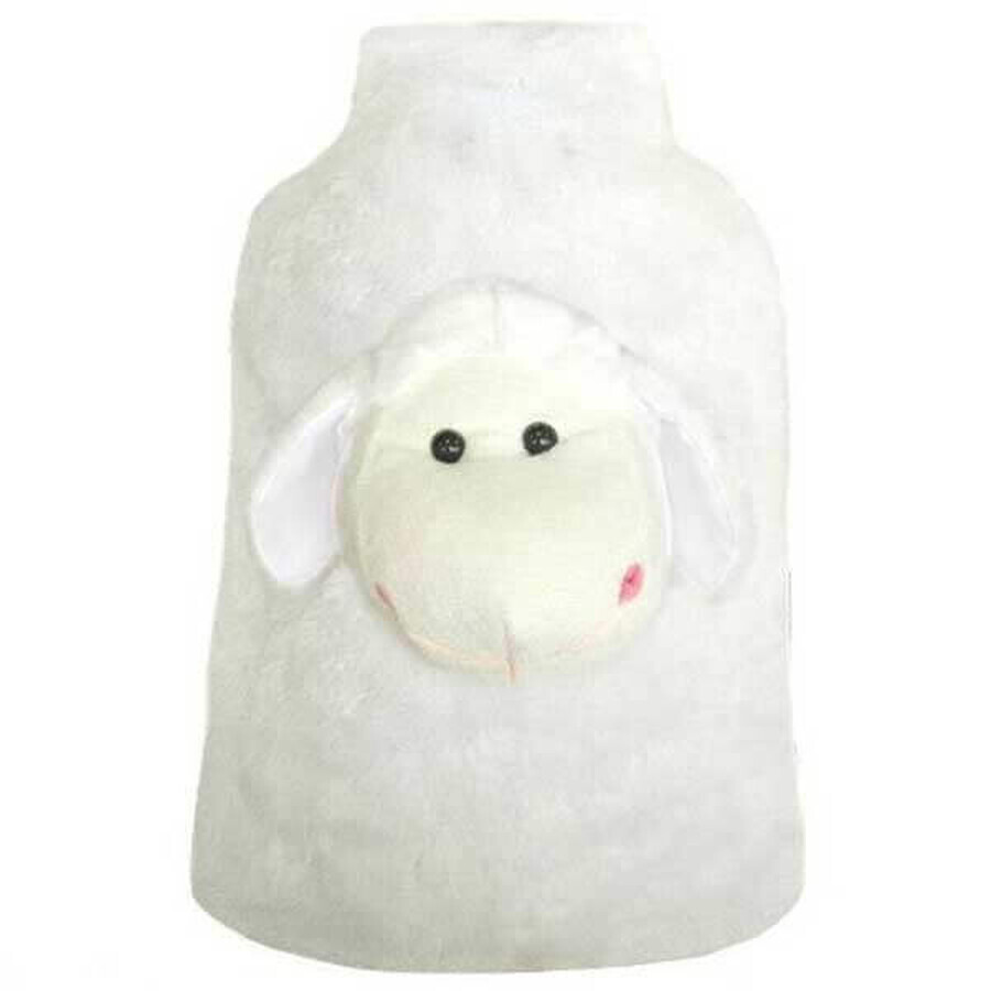 Sanity, rubberen warmwaterkruik met deksel, schaap, 2 Liter