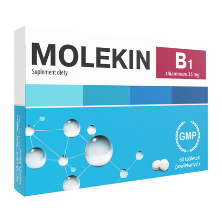 Molekin B1, tiamina 35 mg, 60 comprimidos recubiertos con película