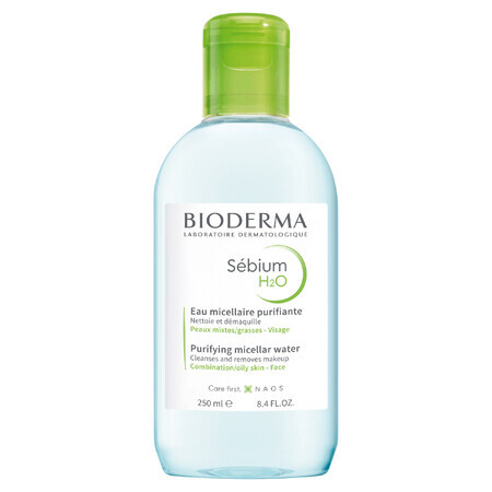 Bioderma Sebium H2O, micellaire vloeistof voor de vette, gecombineerde en acnehuid, 250 ml