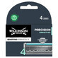 Wilkinson Sword Quattro Titanium Sensitive, vervangende inzetstukken, 4 stuks