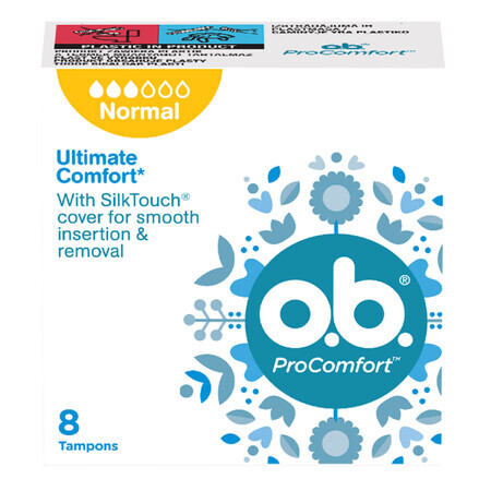 OB ProComfort, tampons hygiéniques, Normal, 8 pièces