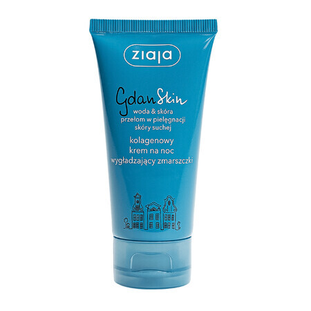 Ziaja GdanSkin, collageen nachtcrème, rimpels gladstrijken, 50 ml