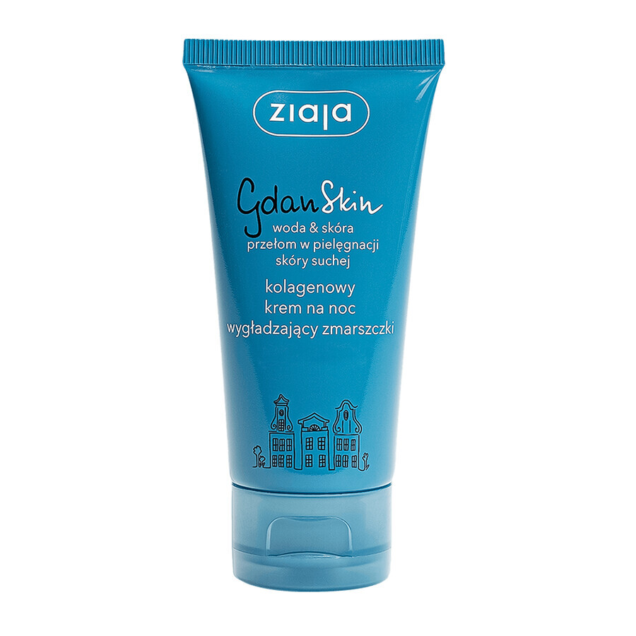 Ziaja GdanSkin, collageen nachtcrème, rimpels gladstrijken, 50 ml