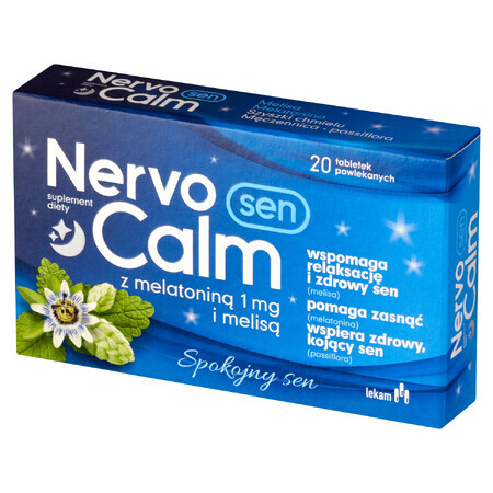 NervoCalm Sen met melatonine 1 mg en citroenmelisse, 20 tabletten