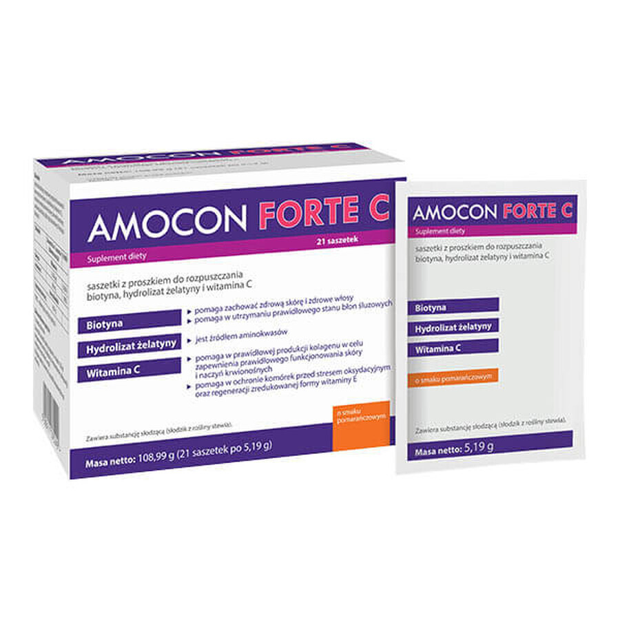 Amocon Forte C, saveur orange, 5,19 gx 21 sachets