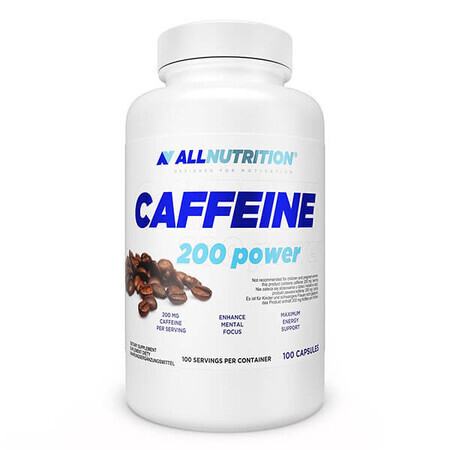 Allnutrition Cafeïne 200 Power, 100 capsules