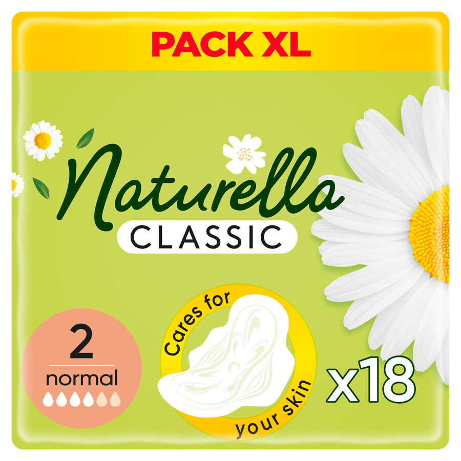 Naturella Classic, assorbenti con ali, camomilla, normali, 18 pz.