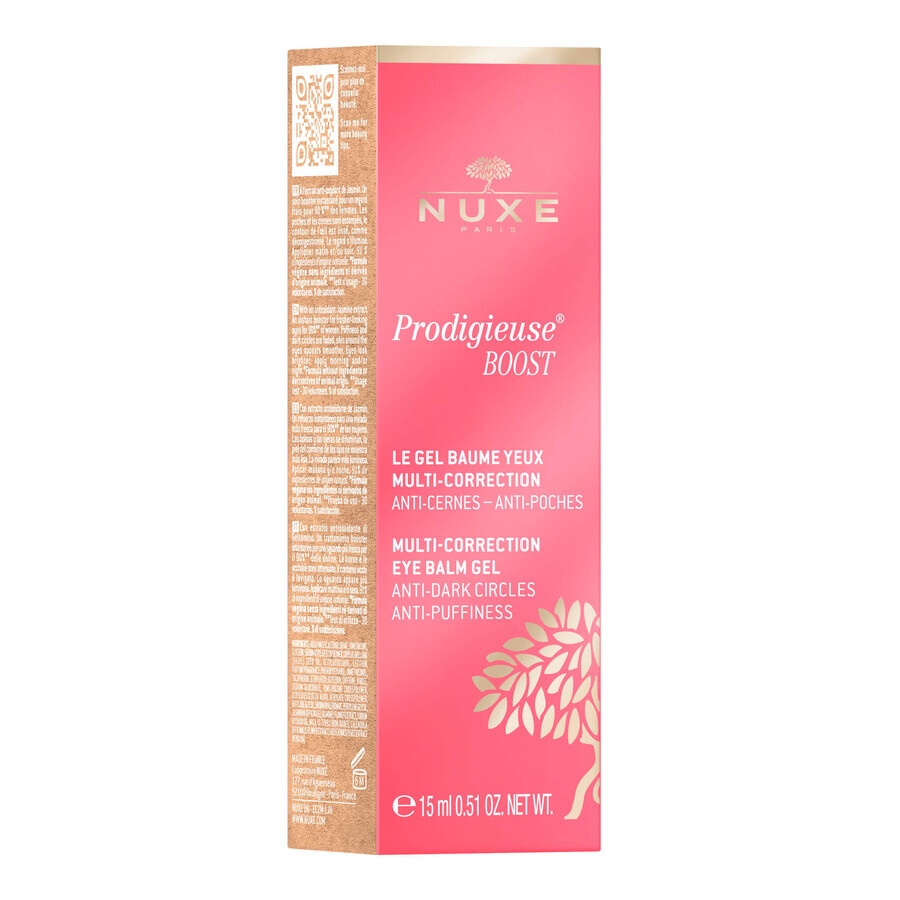 Nuxe Prodigieuse Boost, gel bálsamo para los ojos, 15 ml