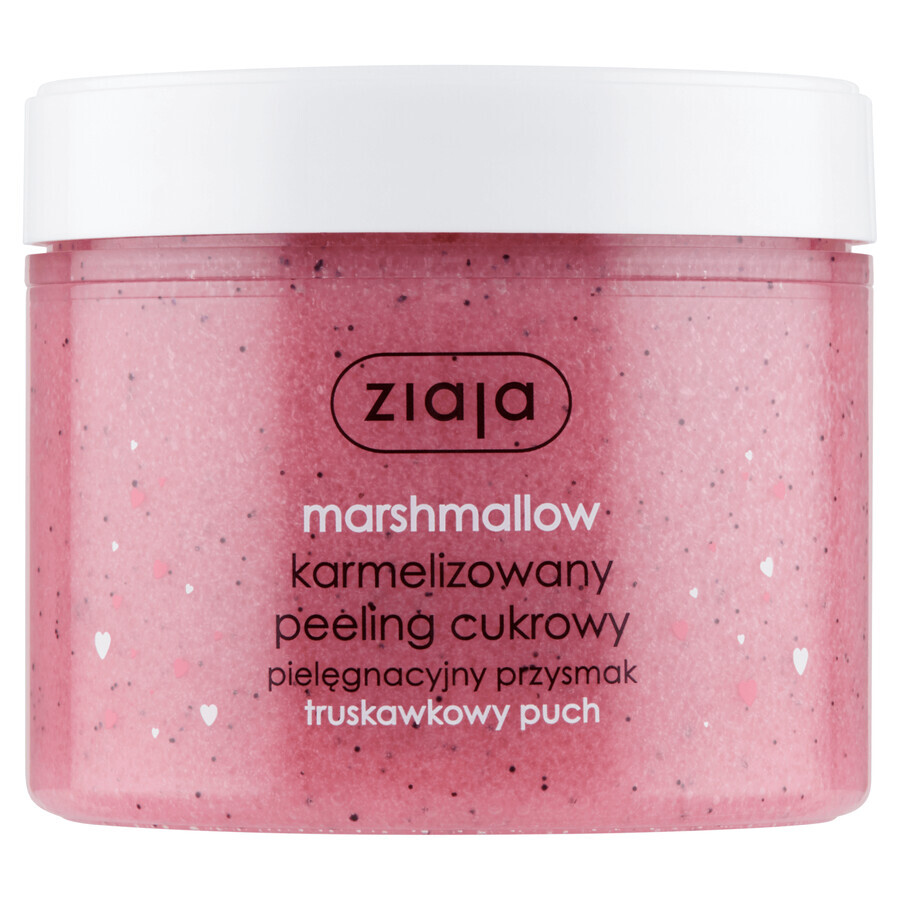 Ziaja Marshmallow, scrub allo zucchero caramellato, fluff alla fragola, 300 ml