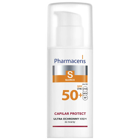 Pharmaceris S Capilar &amp; Sun Protect, crème protectrice, peau vasculaire et couperose SPF 50+, 50 ml