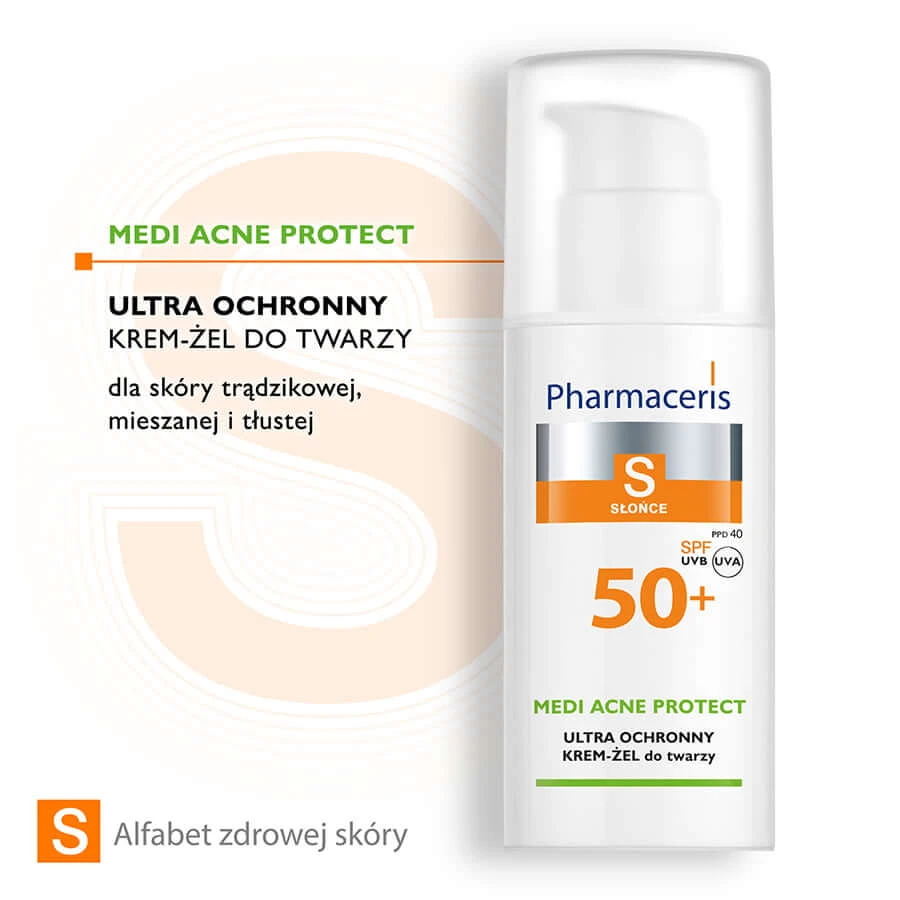 Protettore solare Pharmaceris S SPF50 per pelli acneiche 50ml.