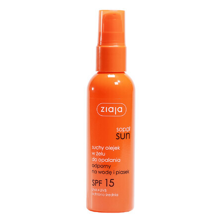 Ziaja Sopot Sun, huile sèche en gel bronzant, SPF15, 90 ml