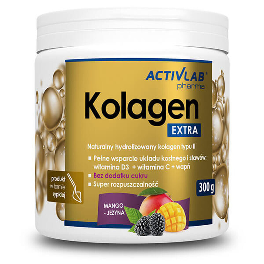 Activlab Pharma Kolagen Extra, arôme mangue-mûre, 300 g