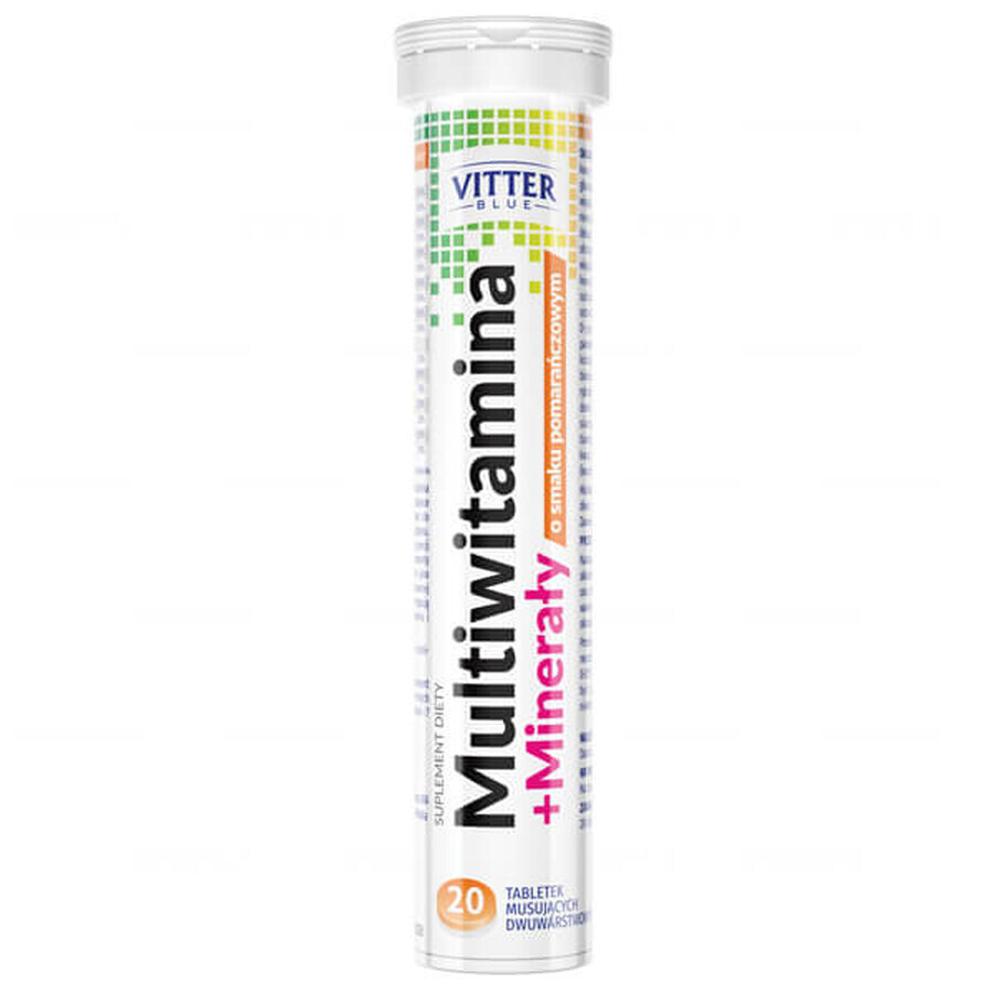 Vitter Blue, Multivitamine + Mineralen, 20 tabletten