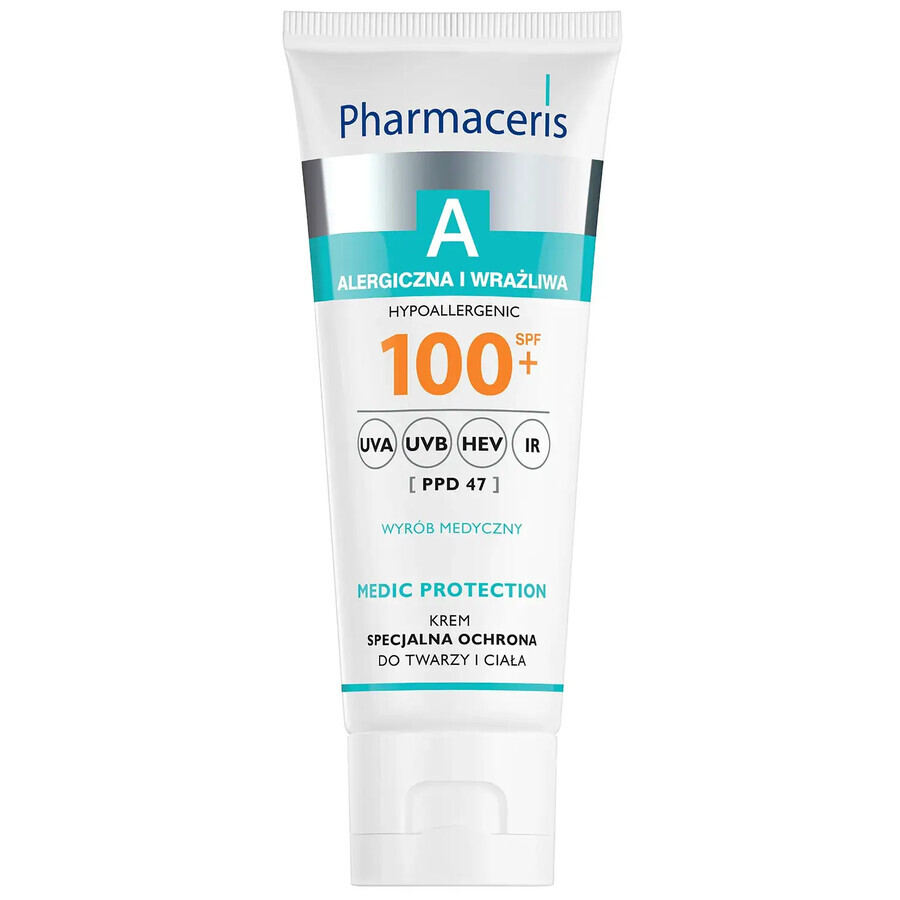 Pharmaceris A Crème Protection Spéciale SPF 100+ Visage & Corps, 75 ml