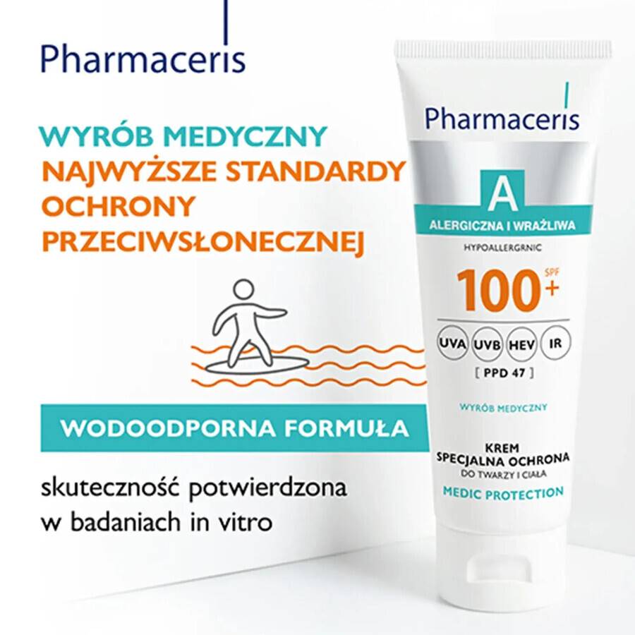 A Medic Protection, Schutzcreme für Gesicht und Körper, SPF 100+, 75 ml, Pharmaceris