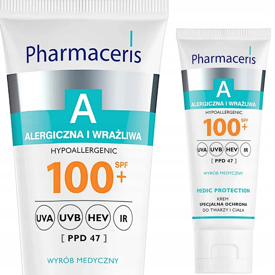 Crema protettiva speciale per viso e corpo Pharmaceris A Medic Protection, SPF 100+, 75 ml, Dr Irena Eris