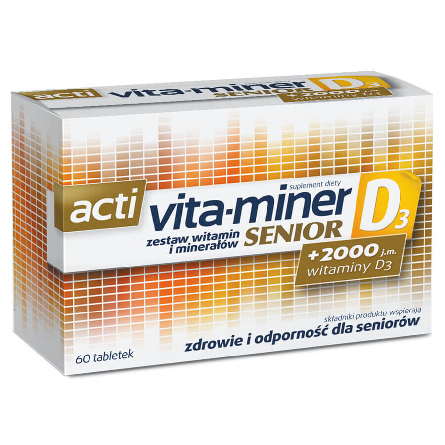 Acti Vita-miner Senior D3, 60 comprimés