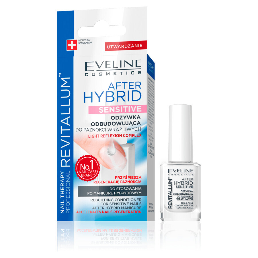 Eveline Cosmetics Nail Therapy Revitalum After Hybrid, après-shampooing durcisseur pour ongles, 12 ml