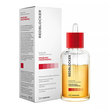 Concentrato riparatore Redblocker per pelli sensibili e vascolarizzate, 30 ml