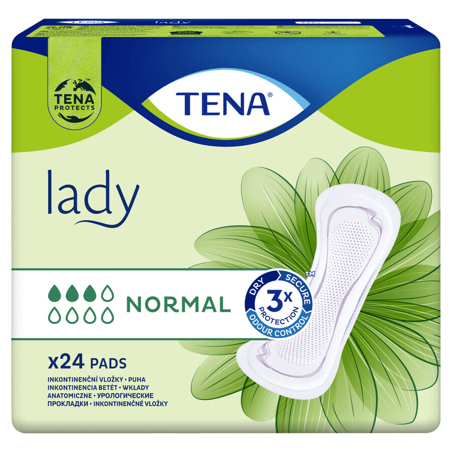 Tena Lady, anatomische inzetstukken, Normaal, 24 stuks