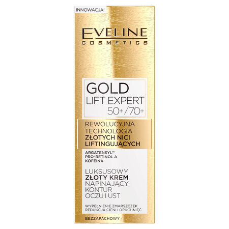 Eveline Lussuoso Crema Effetto Lifting per Contorno Occhi e Labbra 15ml con Oro.