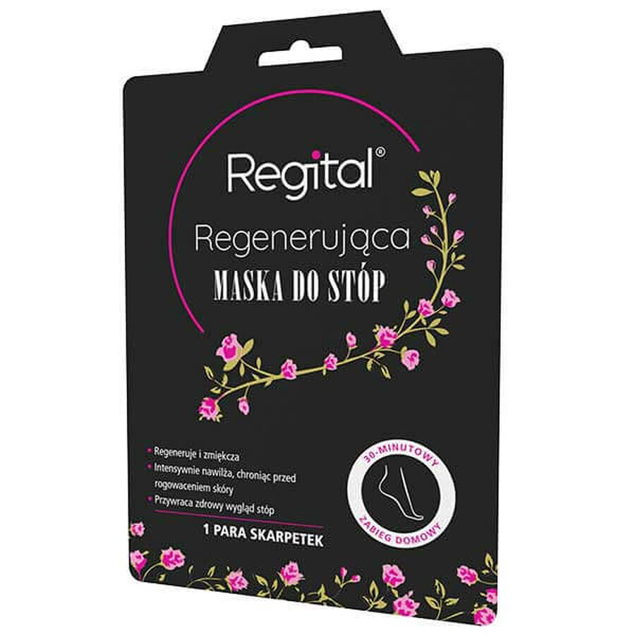 Equalan Regital, mascarilla regeneradora para pies, calcetines, 1 par