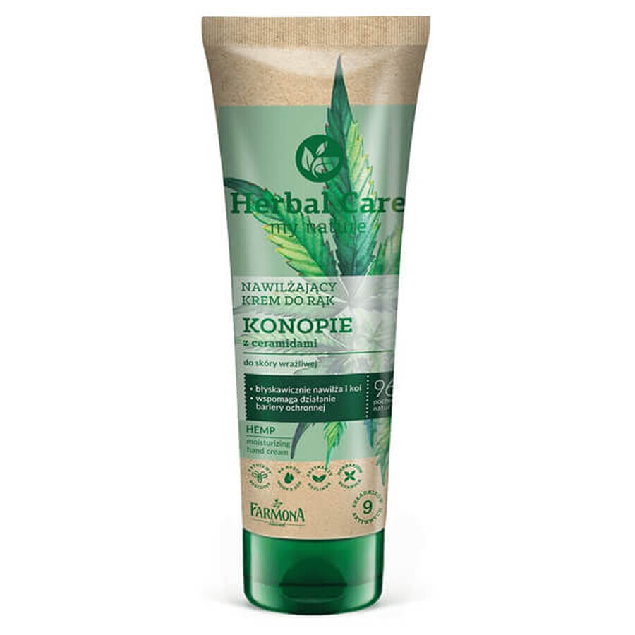 Farmona Herbal Care, crème hydratante pour les mains, chanvre aux céramides, peau sensible, 100 ml