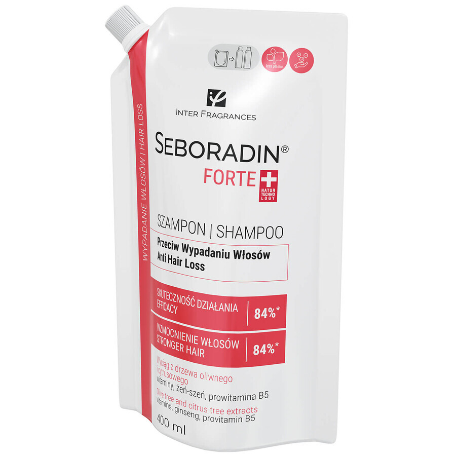 Seboradin Forte, shampoo tegen haaruitval, navulling, 400 ml