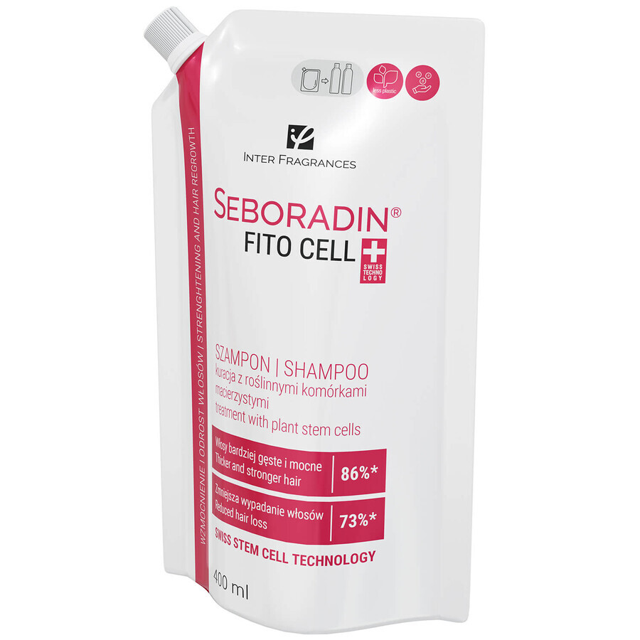 Seboradin FitoCell, versterkende haarshampoo met plantaardige stamcellen, navulling, 400 ml