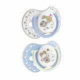 Lovi Night & Day, dummy, silicone, dynamic, Lamb Boy, 0-3 months, 2 pcs.