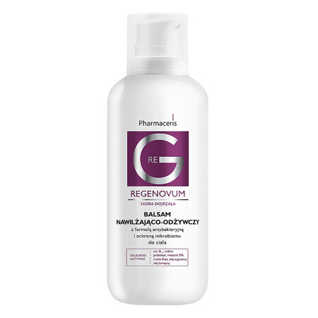 Pharmaceris G Regenovum, hydraterende en voedende lichaamsbalsem, met antibacteriële formule en microbioombescherming, 400 ml