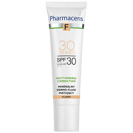 Pharmaceris F Matt-Mineraal-Correctie, minerale matterende dermovloeistof, 30 Bruin, SPF 30, 30 ml