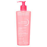 Bioderma Sensibio Gel Moussant, Soothing micellar gel for washing the face, sensitive and hypersensitive skin, 500 ml