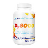 Allnutrition D3 8000, vitamine D 200 µg, 120 tabletten