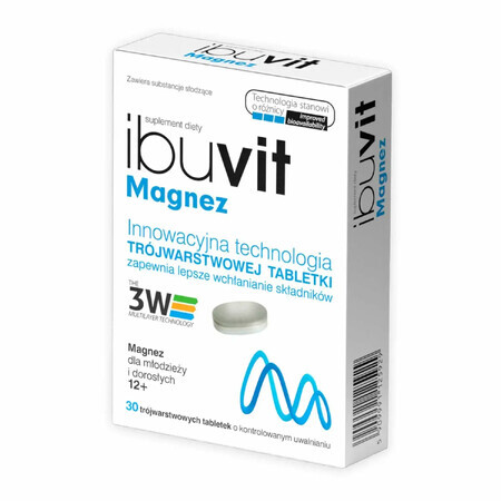 Ibuvit Magnesium, 30 tabletten met gereguleerde afgifte