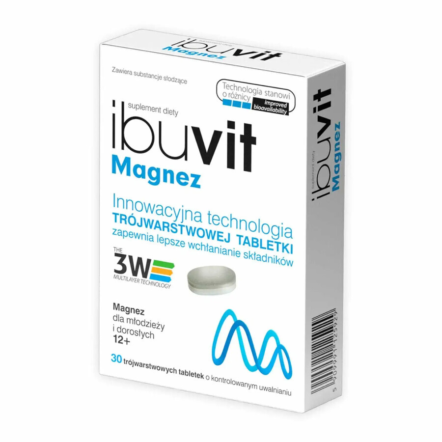 Ibuvit Magnesium, 30 tabletten met gereguleerde afgifte