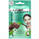 Eveline Cosmetics Look Delicious, gladmakend bio gezichtsmasker met natuurlijke peeling, munt en chocolade, 10 ml