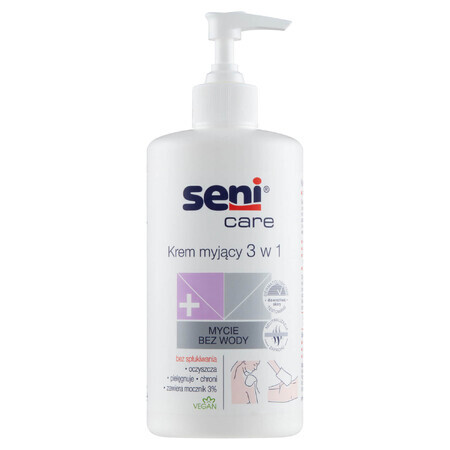 Seni Care, 3 in 1 cleansing cream, 3% urea, 500 ml