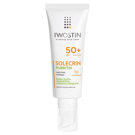 Fluid opacizzante illuminante Iwostin Solecrin Purritin SPF 50+