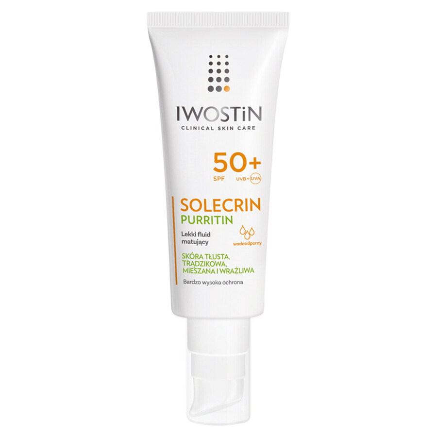 Fluid opacizzante illuminante Iwostin Solecrin Purritin SPF 50+