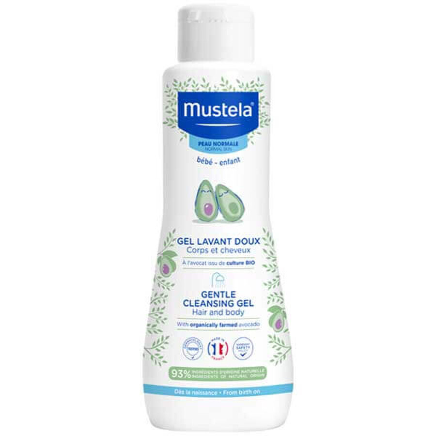 Mustela Bebe Enfant, gel délicat pour laver le corps et la tête, dès la naissance, 200 ml