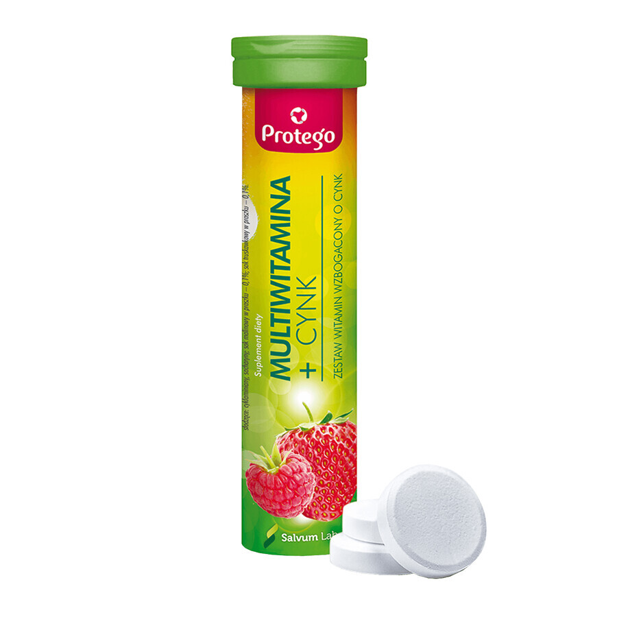 Multi-Vitamina + Zinco, Integratore Alimentare in Compresse, 20 Pezzi.