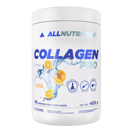 Allnutrition Collageen Pro, sinaasappelsmaak, 400 g